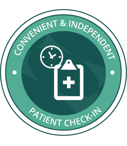 Convenient & Independent Patient Check-In badge