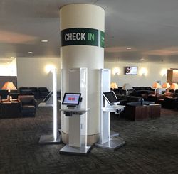 Patient check in kiosk at medical office 