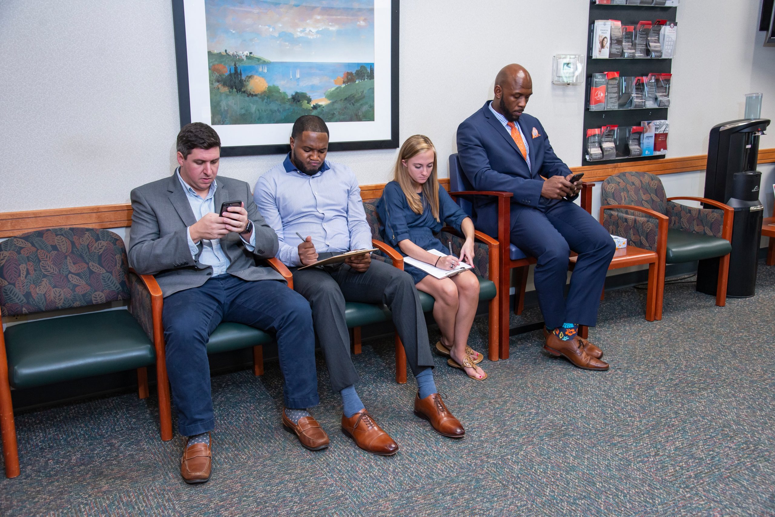 Patients in Ophthalmology Practice Waiting Room