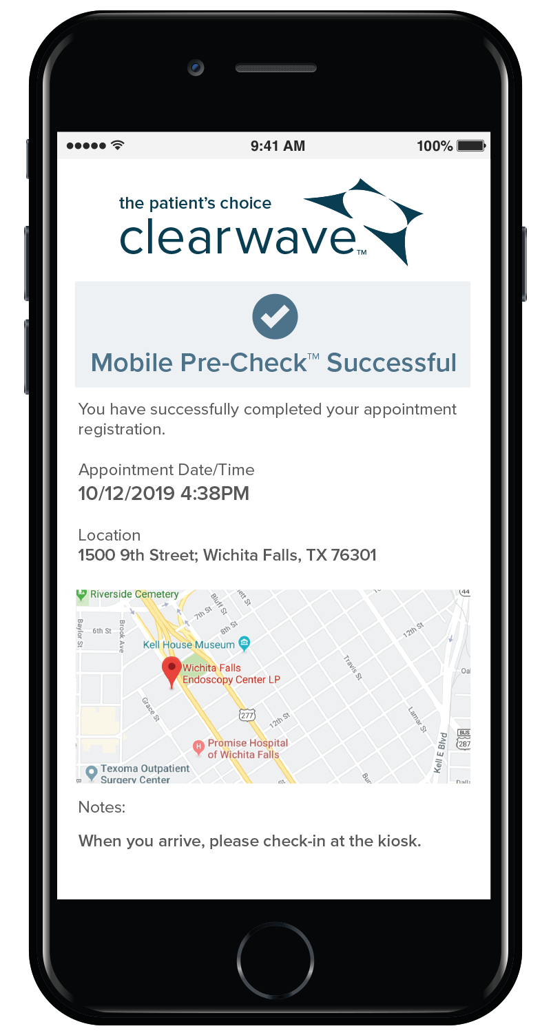 Clearwave used on mobile device 