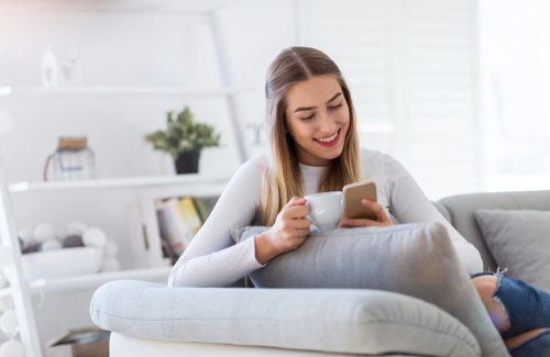 girl using tablet for digital check-in