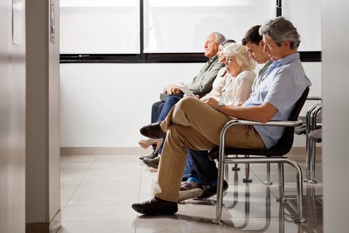 Medical Patients in waiting room