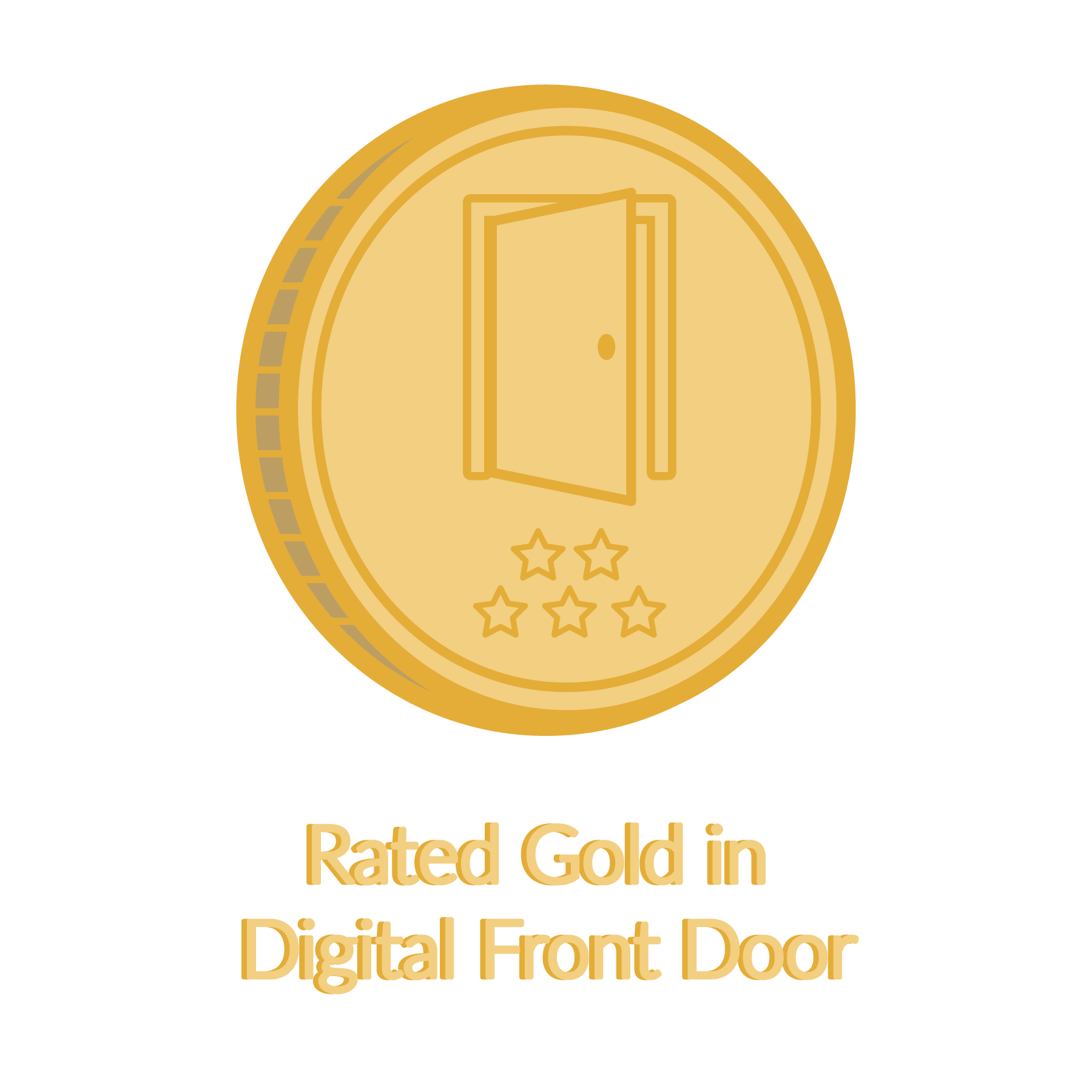 Rated Gold in Digital Front Door Icon