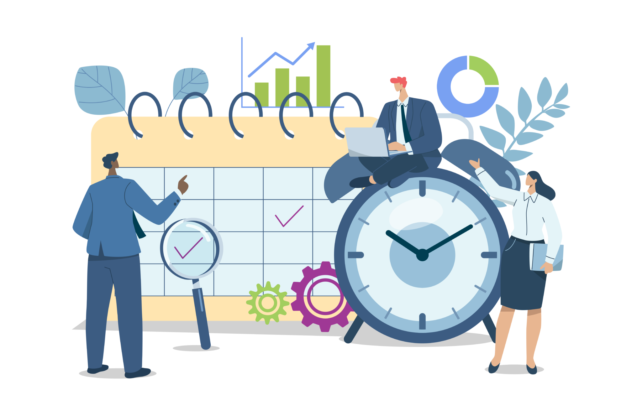 Scheduling on Calendar Illustration